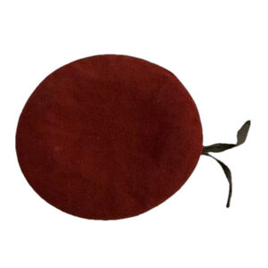 Classic vintage burgundy Red Beret by famous French milliner, Laulhere.